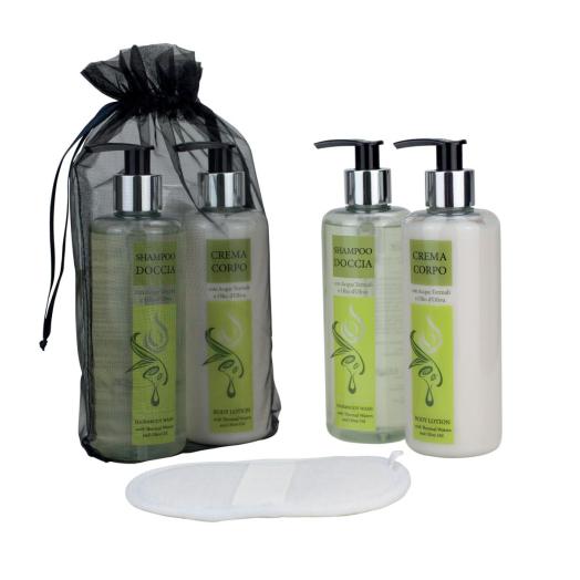 SU ORDINAZIONE Set regalo Bauty oil Shampodoccia , Crema corpo e spugnetta