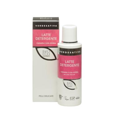Latte Detergente canapa e uva rossa per pelli delicate flacone 200 ml Latte Detergente canapa e uva rossa per pelli delicate flacone 200 ml