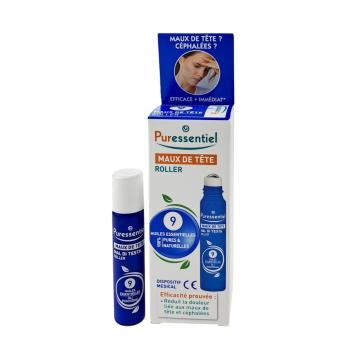 Roller Mal di testa 9 oli essenziali da 5 ml.