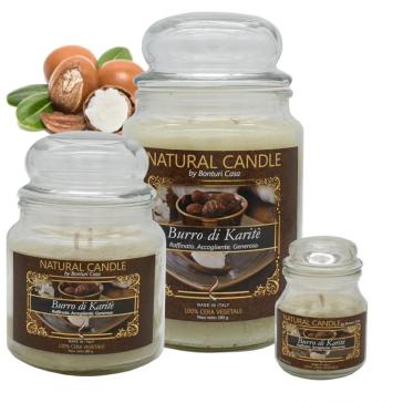 Cartone da 6 Candele Piccole Burro di Karite' da 90 gr cad.