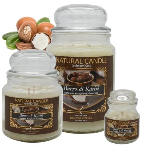 Cartone da 6 Candele Piccole Burro di Karite' da 90 gr cad.