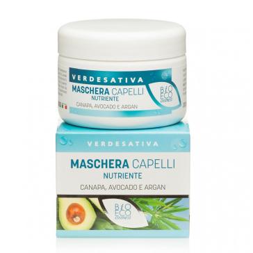 Maschera capelli Nutriente con canapa avocado e argan vaso 200 ml Maschera capelli Nutriente con canapa avocado e argan vaso 200 ml