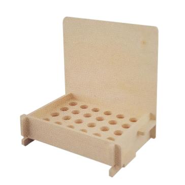 espositore da banco in legno con 24 buchi per stick labbra vuoto