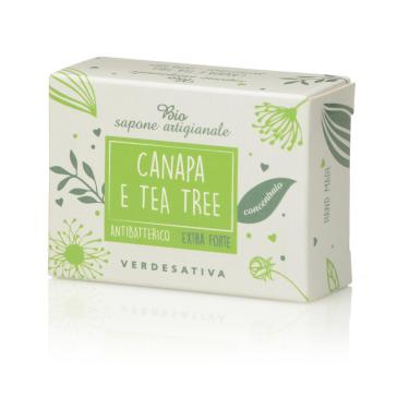 Bio Sapone Extra Forte Tea tree e Canapa 100 gr Bio Sapone Extra Forte Tea tree e Canapa 100 gr