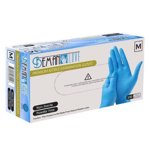 Scatola da 100 guanti in nitrile blu taglia LARGE certificati