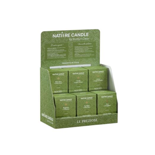 Espositore da banco Le Preziose  con 24 Candele da 180 grami cad