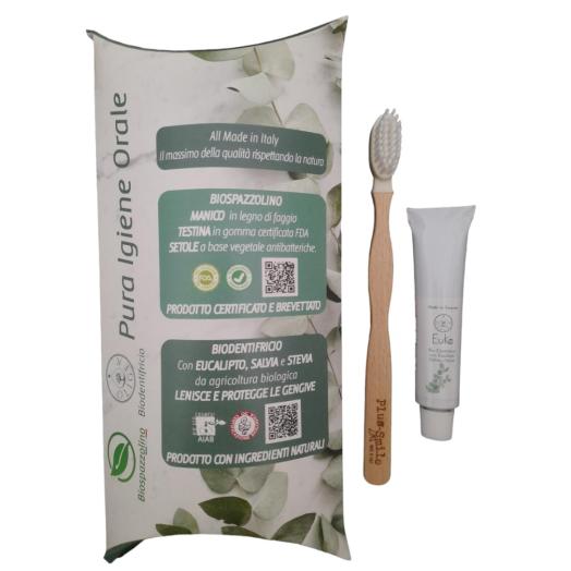Confezione regalo dentifricio 10 ml. + Biospazzolino Verde