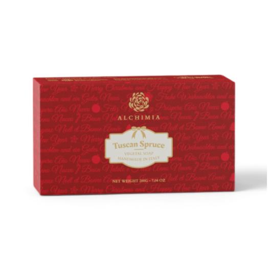Sapone natalizio solido vegetale Xmas all' Abete rosso Toscano Tuscan Spruce 200 gr. Sapone natalizio solido vegetale Xmas all' Abete rosso Toscano Tuscan Spruce 200 gr.