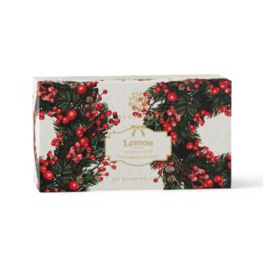 Sapone NATALIZIO solido vegetale al Limone 200 gr. Sapone NATALIZIO solido vegetale al Limone 200 gr.