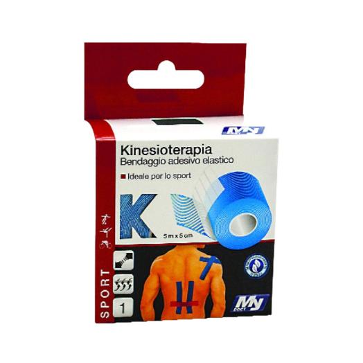 Bendaggio Kinesio Adesivo ideale per lo Sport 5 mt x 5 cm Bendaggio Kinesio Adesivo ideale per lo Sport 5 mt x 5 cm