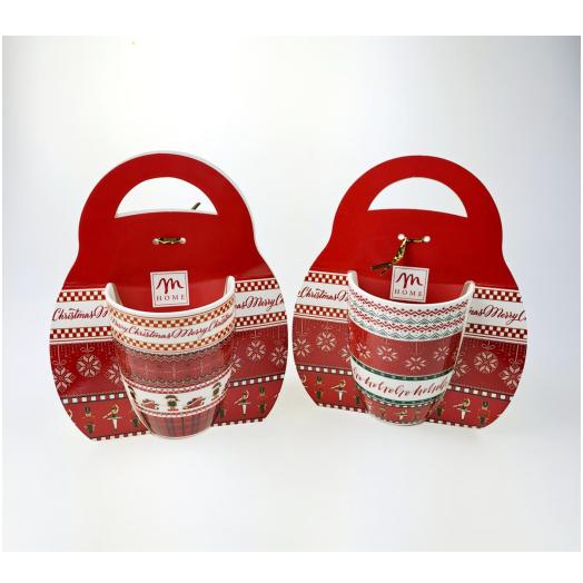 Tazza in Ceramica Scozzese con manico Decori Natalizi  assortite confezione regalo