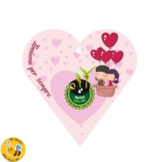 Cuore Insieme per Sempre in busta trasaprente nasce la pianta alto 10 cm Cuore Insieme per Sempre in busta trasaprente nasce la pianta alto 10 cm