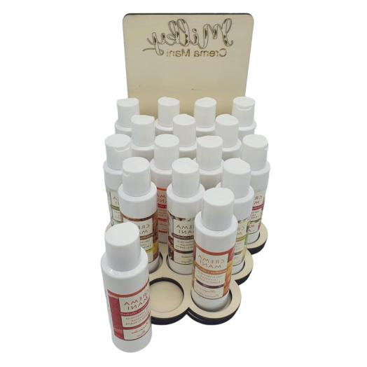 Offerta Espo in legno cm.22x20x25  da 16 postazioni con 70 crema mani ml. 100 60+10 omaggio