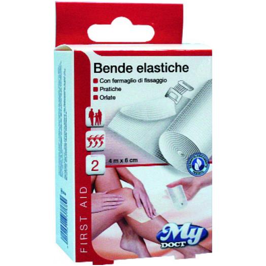 Bende Elastiche 4 mt x 6 cm confezioni da 2 pz