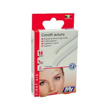 Cerotti Sutura per Tagli e Ferite Ritagliabili 8 pz.