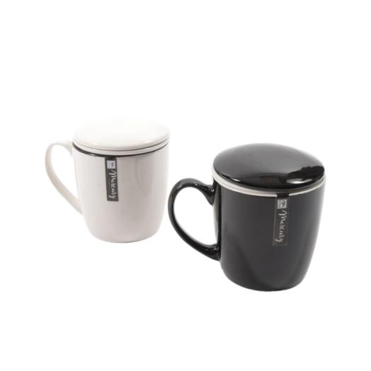 Tisaniera con Filtro Bianca e Nera con Scatola Regalo Tisaniera con Filtro Bianca e Nera con Scatola Regalo