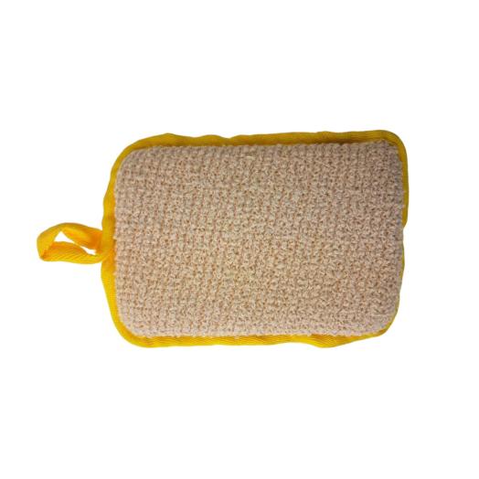 manopola di Sisal rettangolare con pateletta per mano spessa 3 cm. alta 11cm e larga 11 cm