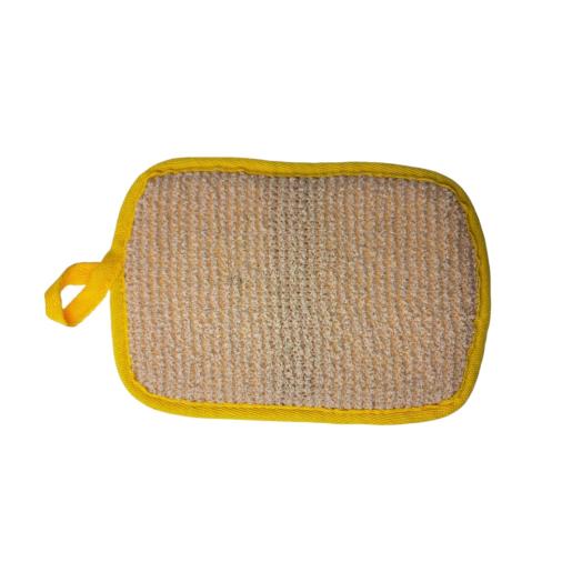 Pattina con pateletta per inserimento mano di Sisal e spugna  alta 17cm e larga 12 cm