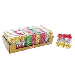 Espositore da 24 Coccarde Natalizie Adesive Colori Assortiti scatola da 9 pz.