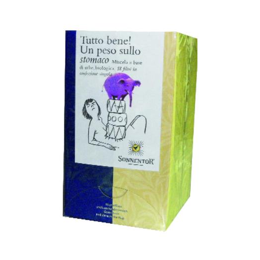 Infuso Tutto Bene Sonnentor Un peso sullo stomaco scatola da 18 filtri Infuso Tutto Bene Sonnentor Un peso sullo stomaco scatola da 18 filtri