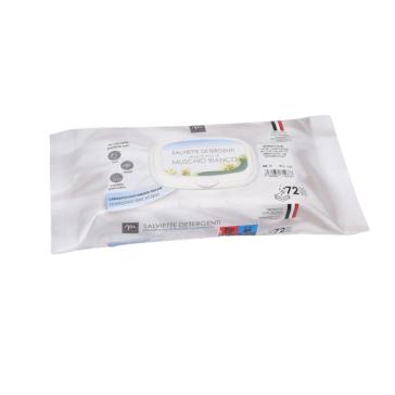 Confezione da 72 Salviette umidificate cm.15x16 Muschio Bianco