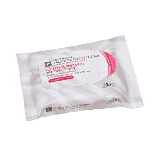 Confezione da 20 Salviette umidificate Igiene Intima Antibatterico