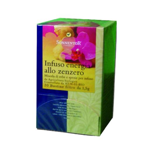 Infuso Energia allo Zenzero Sonnentor scatola da 18 filtri bio Infuso Energia allo Zenzero Sonnentor scatola da 18 filtri bio