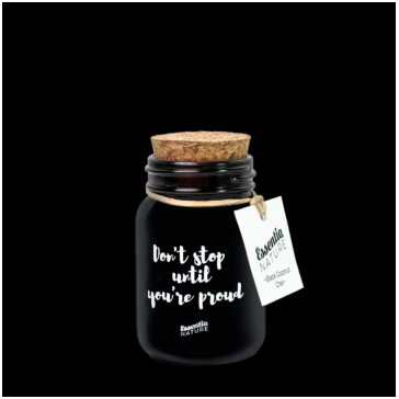 Candela in giara piccola Nera 100 gr.black coconut Candela in giara piccola Nera 100 gr.black coconut