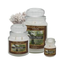 Cartone da 6 Candele Medie Muschio Bianco da 380 gr cad.