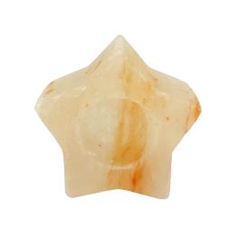 Portalumino di sale Himalayano a Stella diam.cm.11 alto cm.6
