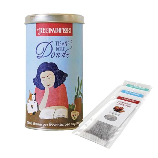 Lattina regalo con 12 filtri assortiti nelleTisane delle Donne Lattina regalo con 12 filtri assortiti nelleTisane delle Donne