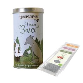 Lattina regalo con 12 filtri assortiti nelleTisane del Bosco Biologiche