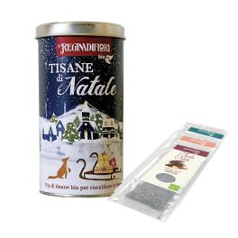 Lattina regalo con 12 filtri assortiti nelleTisane del Natale  Biologiche
