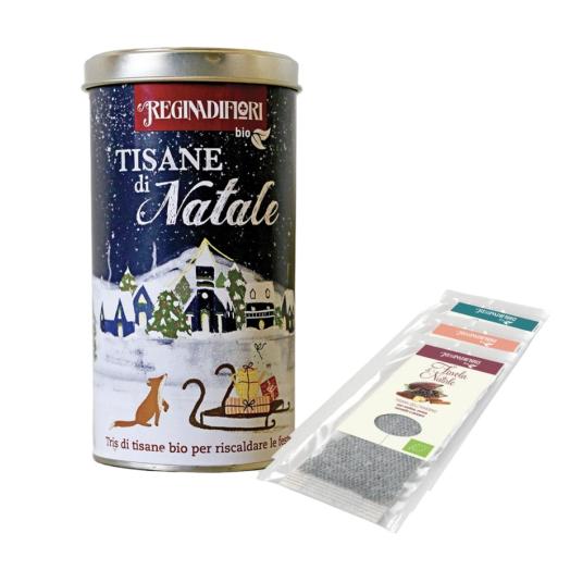 Lattina regalo con 12 filtri assortiti nelleTisane del Natale  Biologiche Lattina regalo con 12 filtri assortiti nelleTisane del Natale  Biologiche