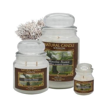 Cartone da 4 Candele Grandi Muschio Bianco da 580 gr cad.