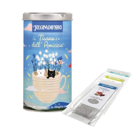 Lattina regalo con 12 filtri assortiti nelleTisane dell'Amicizia