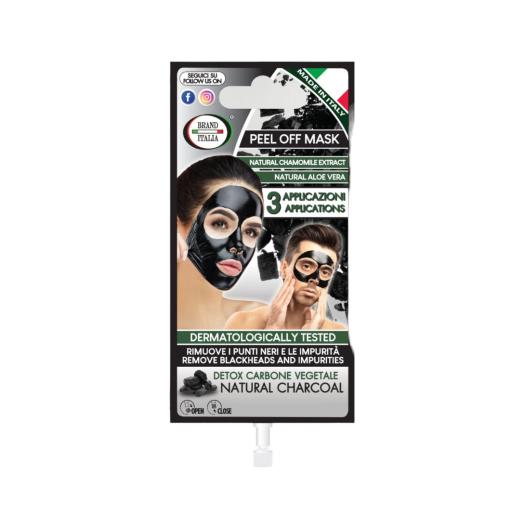 Maschera Nera Detox Carbone Vegetale Spalmabile Singola 15 ml.