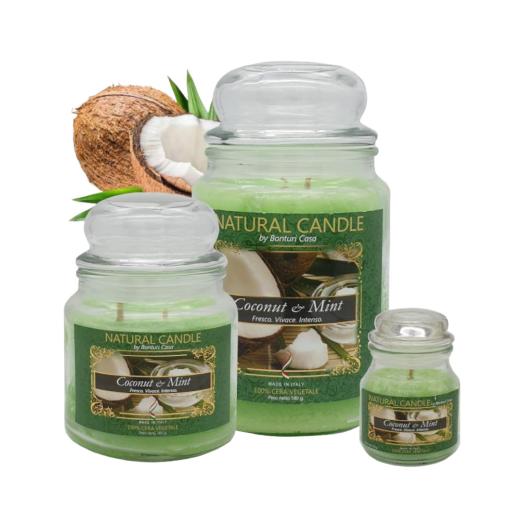 Cartone da 4 Candele Grandi Coconut e Mint da 580 gr cad.