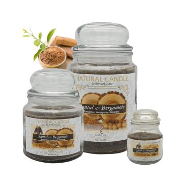 Cartone da 4 Candele Grandi Santal e Bergamotte da 580 gr cad.