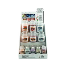 Espositore Romantica con 22 candele (12 da 90gr+6 da 380gr+4 da 580gr)