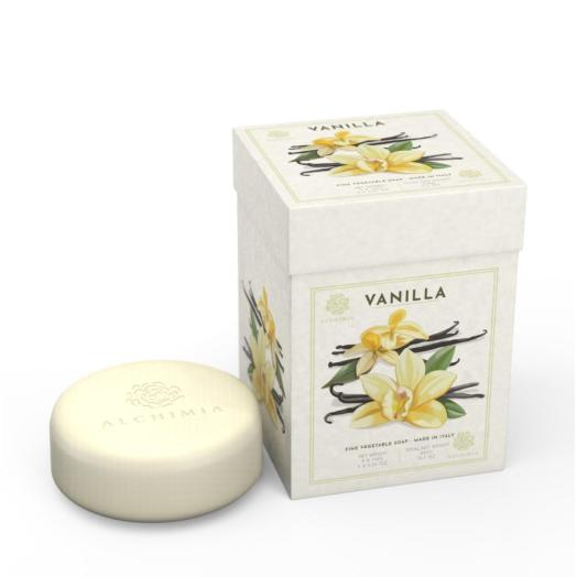 Scatola linea Fiorentini alla Vaniglia con 3 saponette da 150 gr. Scatola linea Fiorentini alla Vaniglia con 3 saponette da 150 gr.