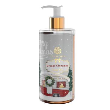 Sapone Liquido Xmas alla Cannella Arancio Roulotte di neve  da  500 ml.