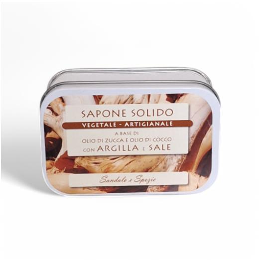 saponetta al sale e argilla 85g SANDALO E SPEZIE