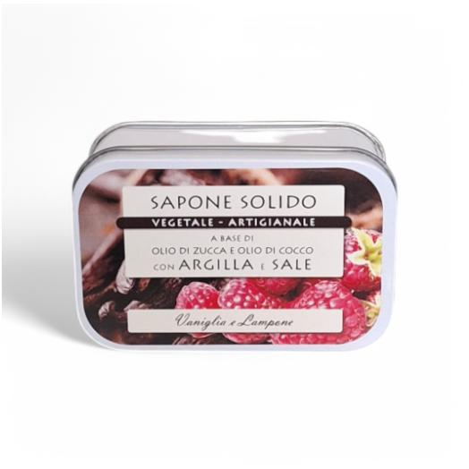 saponetta al sale e argilla 85g VANIGLIA E LAMPONE IPA