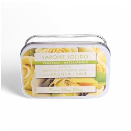 saponetta al sale e argilla 85g ROSA E YLANG YLANG