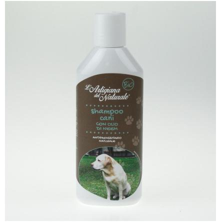 Shampoo per Cani Bio antiparassitario naturale all'olio di Neem 200 ml.