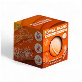 Bomba da bagno scatola cm 6x6x6 Arancia e legno di Cedro 100 gr.
