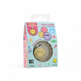 Sapone Glicerina SINGOLO con smiley sorpresa interna gr. 80 cm.11x8x3