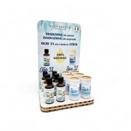 Expo contenente 6px di Puro Olio 31 e 6 pz di Stick 31