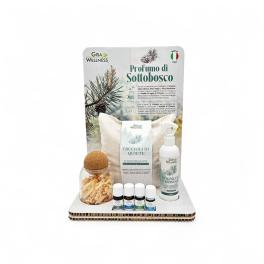 ESPOSITORE COMPLETO  Profumo di sottobosco con Cuscino spray e oli essenziali